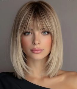 مدل کوتاهی باب لایه‌ای برای صورت مربعی زنانه